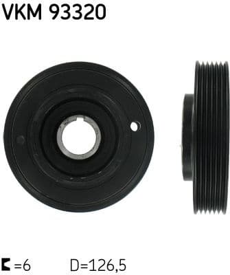 Belt Pulley, crankshaft VKM 93320 - image 2