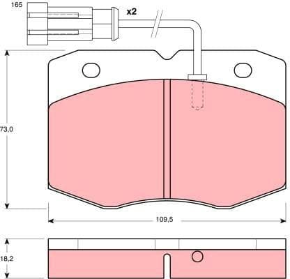 Brake Pad Set, disc brake GDB1356 - image 2