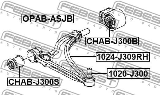 Control/Trailing Arm, wheel suspension 1024-J309RH - image 2
