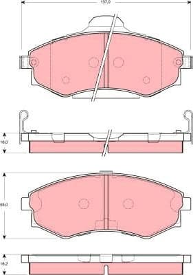 Brake Pad Set, disc brake GDB3259 - image 2
