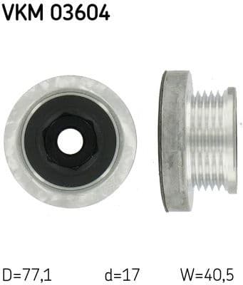 Alternator Freewheel Clutch VKM 03604 - image 2
