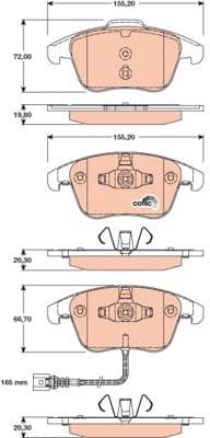 Brake pads front, Top Quality GDB1762 - image 3