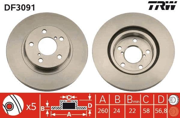 Brake Disc DF3091 - image 3