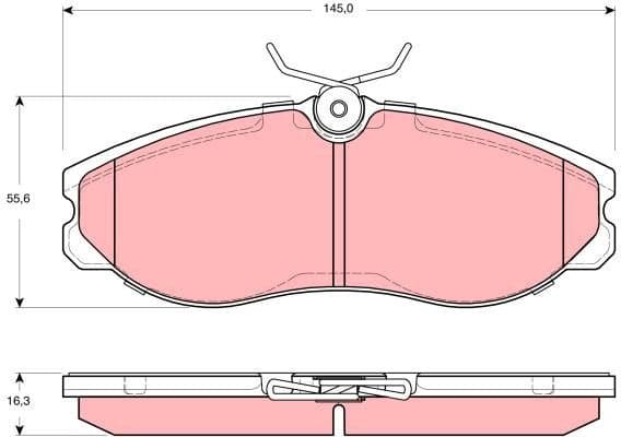 Brake Pad Set, disc brake GDB3313 - image 3