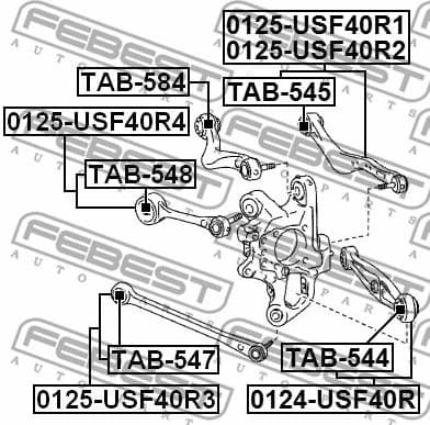 Control/Trailing Arm, wheel suspension 0125-USF40R4 - image 2