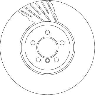 Brake Disc TRW SINGLE DF6614S - image 2
