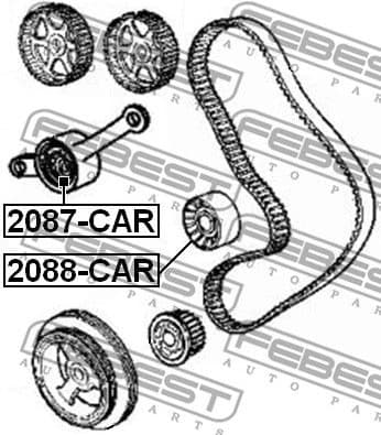 Deflection Pulley/Guide Pulley, timing belt 2088-CAR - image 2