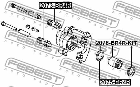 Repair Kit, brake caliper 2076-BR4R-KIT - image 2