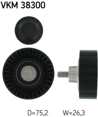 Deflection/Guide Pulley, V-ribbed belt VKM 38300 - image 2