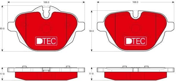 Brake Pad Set, disc brake DTEC COTEC GDB1840DTE - image 2