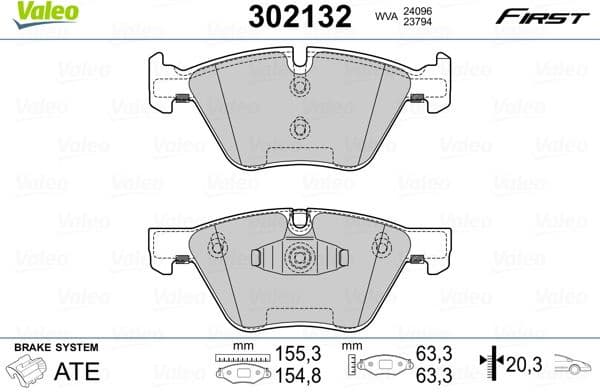 Brake Pad Set, disc brake ESSENTIAL 302132