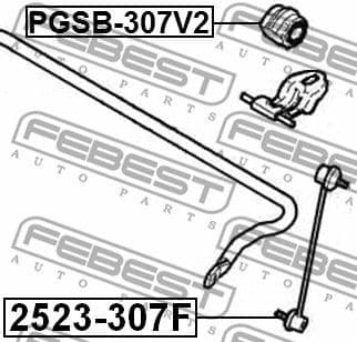 Mounting, stabiliser bar PGSB-307FV2 - image 2