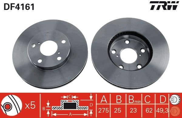 Brake Disc DF4161 - image 3