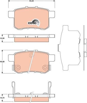 Brake Pad Set, disc brake COTEC GDB3482 - image 3