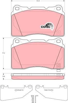 Brake pads front, Top Quality GDB3349 - image 3