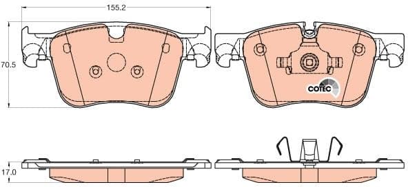 Brake pads front, Top Quality GDB2035 - image 4