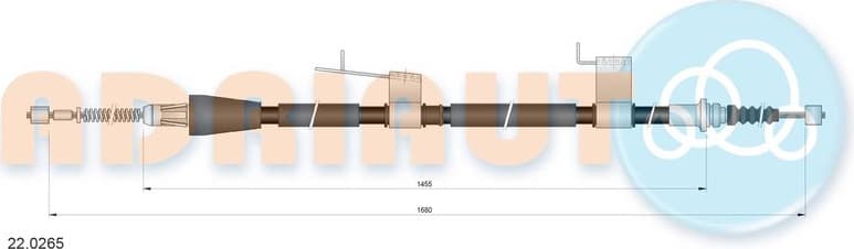 Cable Pull, parking brake 22.0265