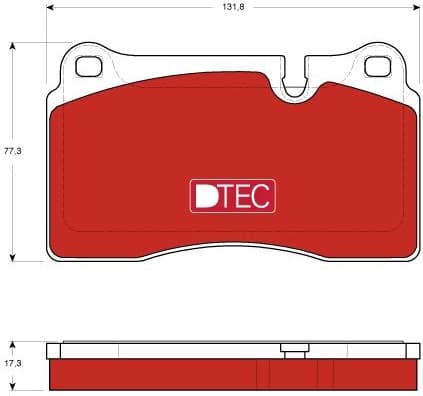 Brake Pad Set, disc brake DTEC COTEC GDB1743DTE - image 2