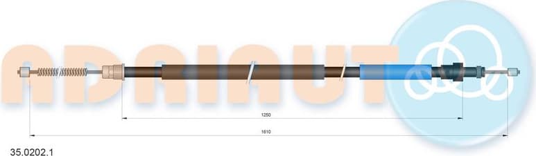 Cable handbrake 35.0202.1 - image 2