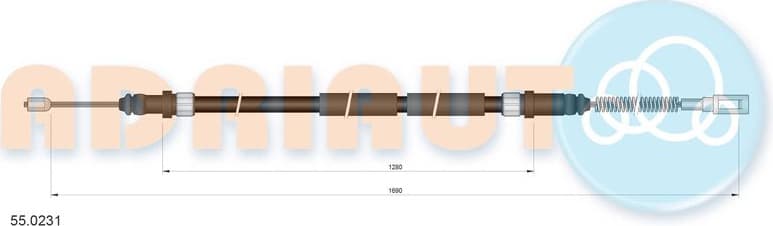 Cable handbrake 55.0231 - image 2