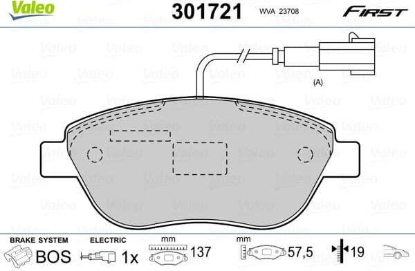 Brake Pad Set, disc brake ESSENTIAL 301721