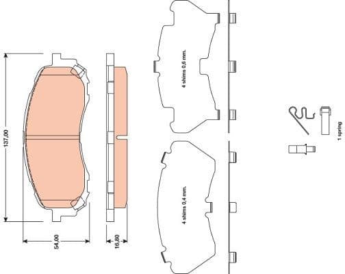 Brake Pad Set, disc brake GDB3469 - image 3
