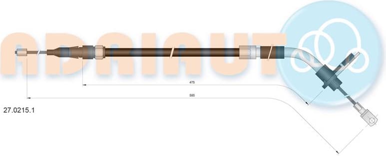Cable handbrake 27.0215.1 - image 2