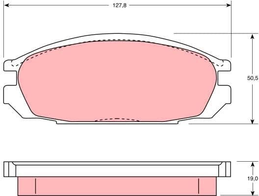 Brake Pad Set, disc brake GDB745 - image 3