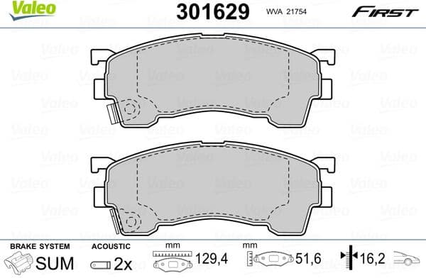 Brake Pad Set, disc brake ESSENTIAL 301629