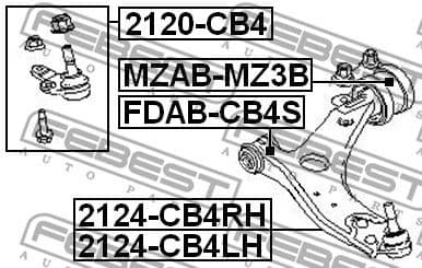 Mounting, control/trailing arm FDAB-CB4S - image 2