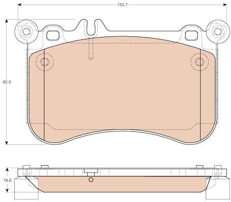 Brake Pad Set, disc brake GDB1972 - image 3