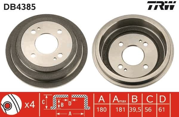 Brake Drum DB4385 - image 2