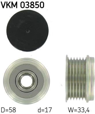 Alternator Freewheel Clutch VKM 03850 - image 2