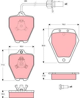 Brake Pad Set, disc brake GDB1451 - image 3