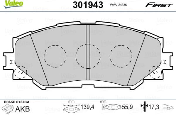 Brake Pad Set, disc brake ESSENTIAL 301943