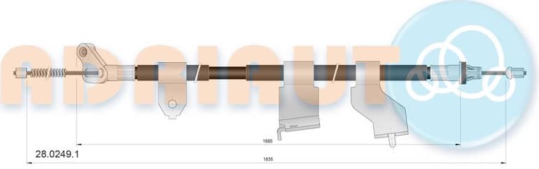 Cable handbrake 28.0249.1 - image 2