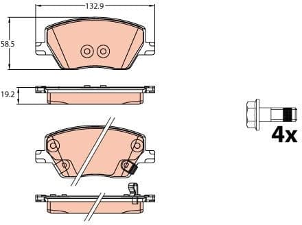 Brake Pad Set, disc brake GDB2151 - image 2