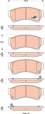 Brake Pad Set, disc brake COTEC GDB3501 - image 3
