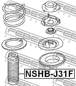 Protective Cap/Bellow, shock absorber NSHB-J31F - image 2