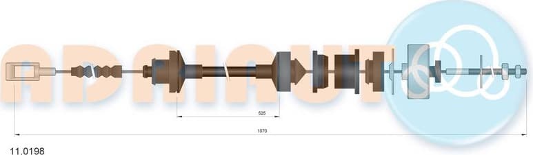 Cable Pull, clutch control 11.0198