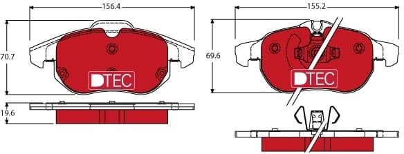 Brake Pad Set, disc brake DTEC COTEC GDB1613DTE - image 2