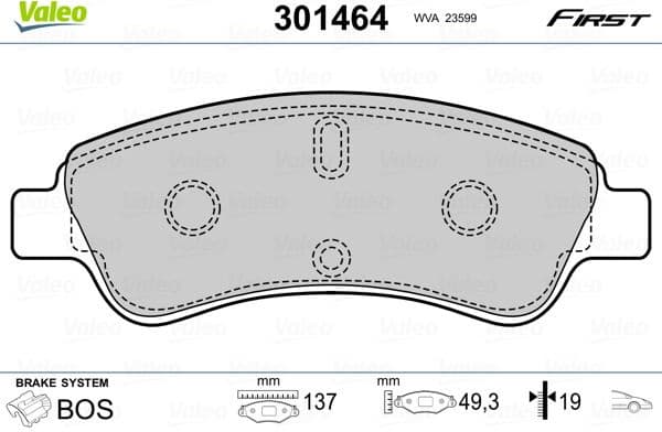 Brake Pad Set, disc brake ESSENTIAL 301464