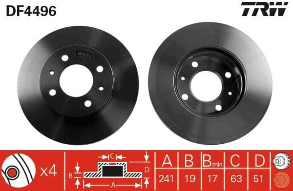 Brake Disc DF4496 - image 2