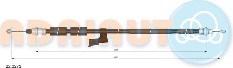Cable handbrake 22.0273 - image 2