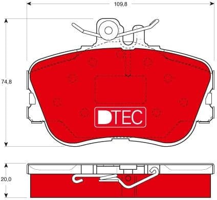 Brake Pad Set, disc brake DTEC COTEC GDB1094DTE - image 2