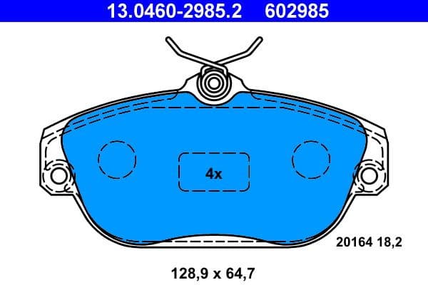 Brake Pad Set, disc brake 13.0460-2985.2