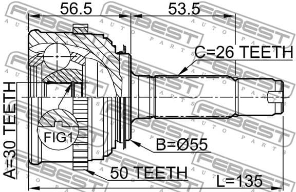 Joint Kit, drive shaft 0310-024A50 - image 2