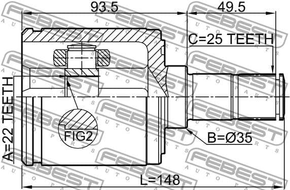 Joint Kit, drive shaft 0311-ESATRH - image 2