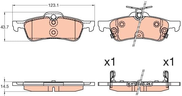 Brake Pad Set, disc brake GDB3588 - image 3