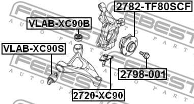 Mounting, control/trailing arm VLAB-XC90B - image 2